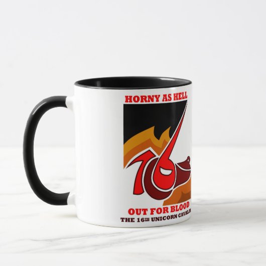 De 16e Cavalerie-mok van de Unicorn Mok (Links)