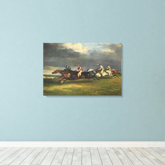 De 1821 Epsom Derby Paardenrace Canvas Afdruk (Insitu (Houten vloer))