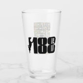 De 188 Logo & Poster Pint Glass Glas (Achterkant)