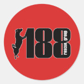 De 188 Rescue Group Glossy Ronde Stickers (Voorkant)