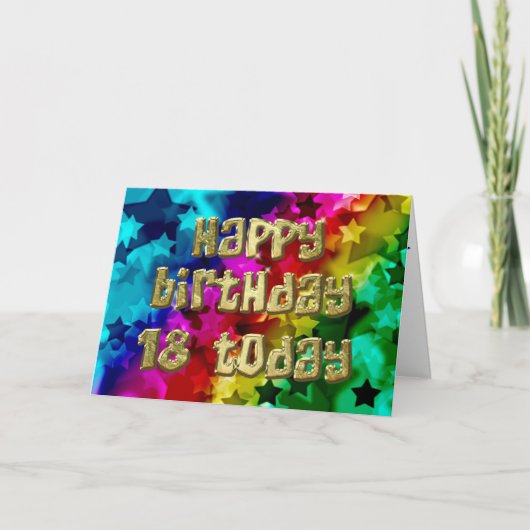de 18de Heldere kaart van de sterrenverjaardag (Voorkant)