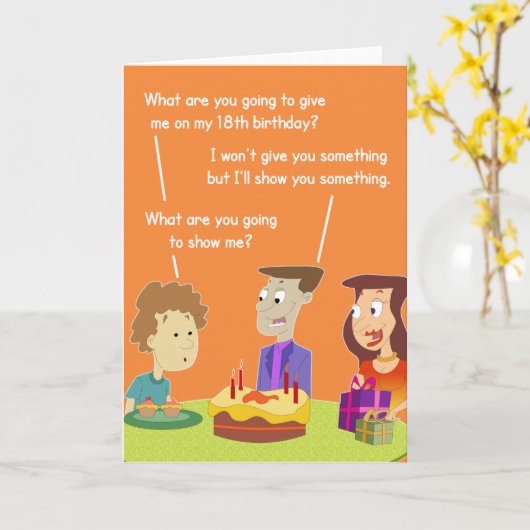 de 18de Kaart van de Gift van de Verjaardag (Gele Bloem)