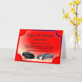 de 18de Kaart van de Verjaardag voor een zoon (Gele Bloem)