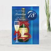 de 18de Moderne Kleinzoon van de Verjaardag Kaart (Voorkant)