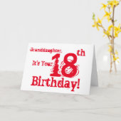 De 18de verjaardag van de kleindochter in rood en kaart (Gele Bloem)