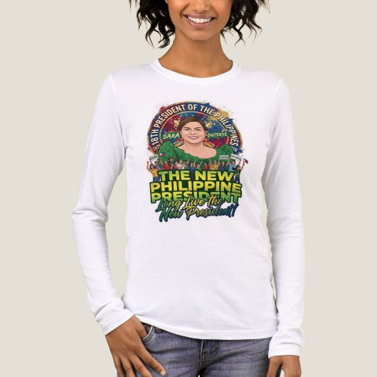 De 18e president van de Filipijnen Tri-Blend Shirt (Voorkant volledig)
