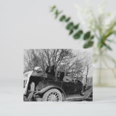 De 1910 Touring CAR met twee Beren Auto  Foto Briefkaart (Staand voorkant)