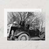 De 1910 Touring CAR met twee Beren Auto  Foto Briefkaart (Voorkant / Achterkant)