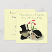 De 1920's 'Th-Wedding Invitations' Kaart (Voorkant / Achterkant)