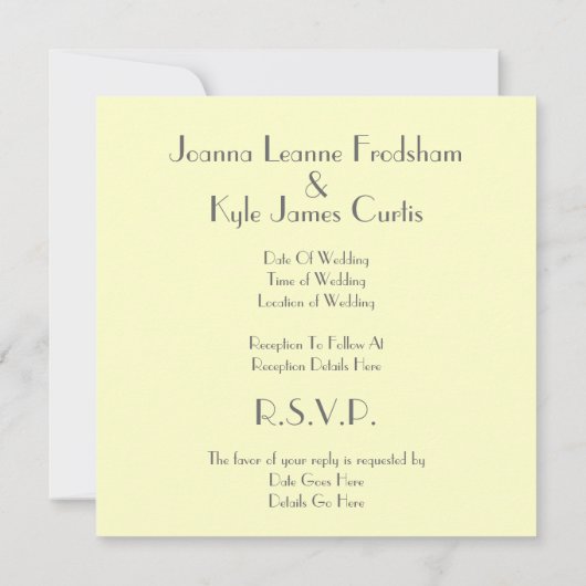 De 1920's 'Th-Wedding Invitations' Kaart (Achterkant)