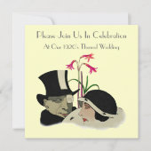 De 1920's 'Th-Wedding Invitations' Kaart (Voorkant)