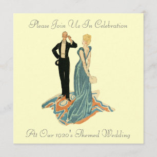 De 1920's 'Th-Wedding Invitations' Kaart