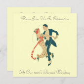De 1920's 'Th-Wedding Invitations' Kaart (Voorkant / Achterkant)