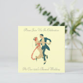De 1920's 'Th-Wedding Invitations' Kaart (Staand voorkant)