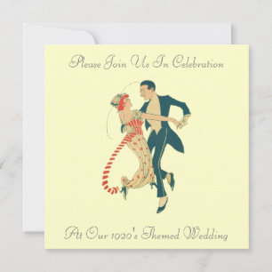 De 1920's 'Th-Wedding Invitations' Kaart