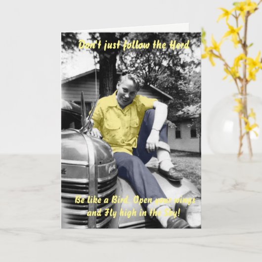 De 1940-aanmoediging is anders dan gratis foto kaart (Gele Bloem)