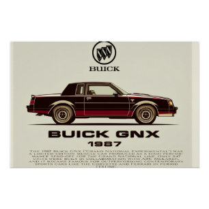 De 1987 Buick GNX Perfect Poster