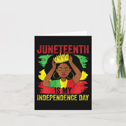 De 19e Afro-Amerikaan is mijn Onafhankelijkheidsda Kaart (Voorkant)