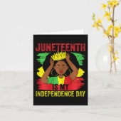 De 19e Afro-Amerikaan is mijn Onafhankelijkheidsda Kaart (Gele Bloem)