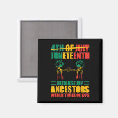 De 19e Afro-Amerikaan is mijn Onafhankelijkheidsda Magneet (Voorkant / Achterkant)