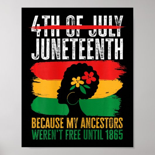 De 19e Afro-Amerikaan is mijn Onafhankelijkheidsda Poster (Voorkant)