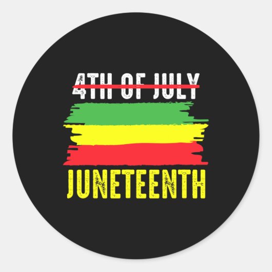 De 19e Afro-Amerikaan is mijn Onafhankelijkheidsda Ronde Sticker (Voorkant)