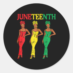 De 19e Afro-Amerikaanse zusters Zwarte Geschiedeni Ronde Sticker