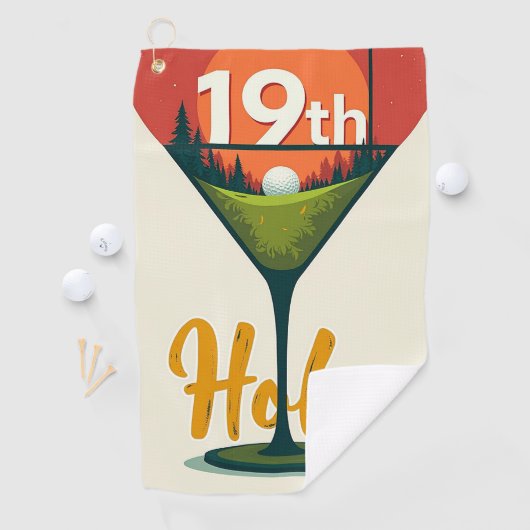 De 19e hole: een feest voorbij golf golfhanddoek (Insitu)
