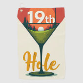 De 19e hole: een feest voorbij golf golfhanddoek (Voorkant)
