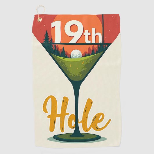 De 19e hole: een feest voorbij golf golfhanddoek (Voorkant)
