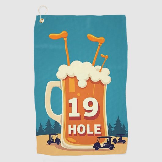 De 19e hole: een terugtocht voor golfers golfhanddoek (Voorkant)