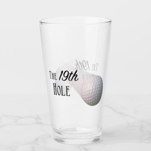 De 19e-Hole Golfbal Glas (Achterkant)