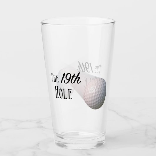 De 19e-Hole Golfbal Glas (Voorkant)