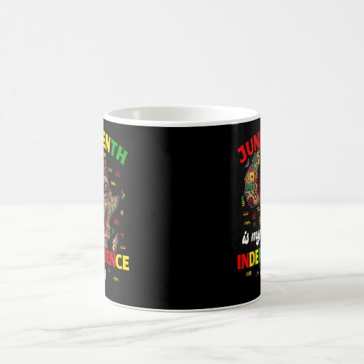 De 19e is mijn Onafhankelijkheidsdag Pride African Koffiemok (Center)