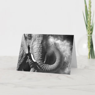 De #1-begroetende kaart van de olifant