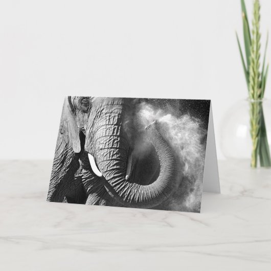 De #1-begroetende kaart van de olifant (Voorkant)