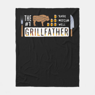 De 1 Zeldzame Medium Well Grillfather BBQ Lovers Fleece Deken