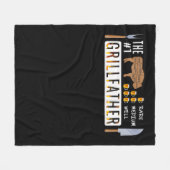 De 1 Zeldzame Medium Well Grillfather | BBQ Lovers Fleece Deken (Voorkant (Horizontaal))
