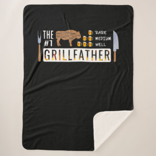 De 1 Zeldzame Medium Well Grillfather   BBQ Lovers Sherpa Deken