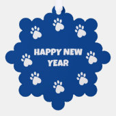 De 1e Kerstmis van de Gepersonaliseerd Hond Ornament Kaart (Achterkant)