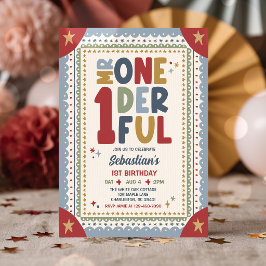 De 1e verjaardag van de heer Onederful Whimsical B Kaart