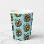 De 1e verjaardag van een Wild Year Boy Papieren be Papieren Bekers (Voorkant)