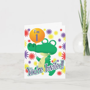 de 1st Alligator van de Verjaardag Kaart
