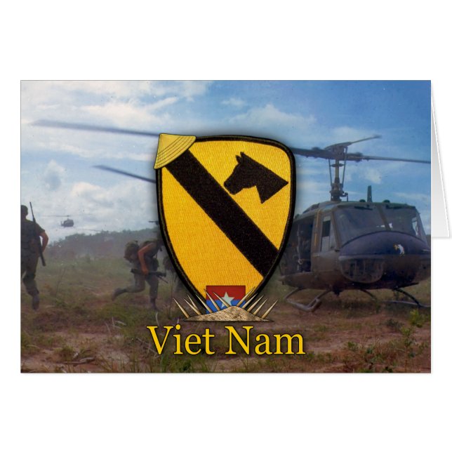 de 1st Kaart van de lucht cav Vietnam van de (Voorkant Horizontaal)