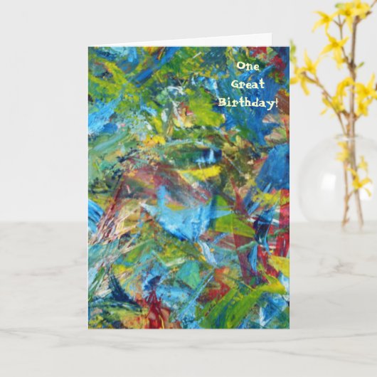 de 1st Kaart van de Verjaardag (Gele Bloem)