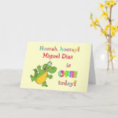 de 1st Verjaardag personaliseert voor Meisje of Kaart (Gele Bloem)