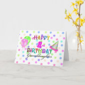 De 1st Verjaardag van de kleindochter Kaart (Gele Bloem)