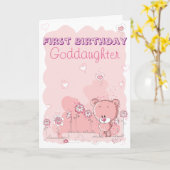 De 1st Verjaardag van de peetdochter eerst van Kaart (Gele Bloem)