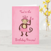 De 1st Verjaardag van de Prinses van de aap Kaart (Gele Bloem)