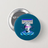 De 2016 Vaporwave Glitch Beeld Esthetiek Ronde Button 5,7 Cm (Voorkant /achterkant)